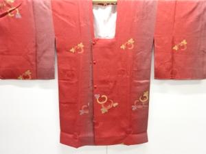 未使用品　万寿菊模様道行コート